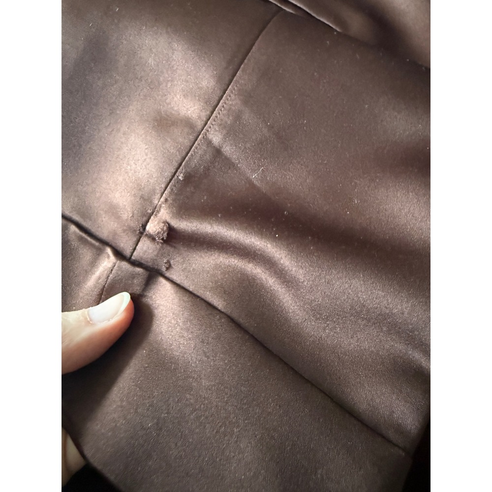 J. CREW Wide-leg pleated pant in duchesse satin brown - Picture 9 of 9